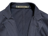 Fradi Unconstructed Sport Jacket 38S Slim Navy Blue 2-button Washed Cotton Stretch