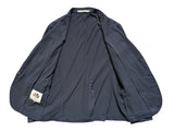 Fradi Unconstructed Sport Jacket 38S Slim Navy Blue 2-button Washed Cotton Stretch