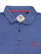 Barbour Polo Shirt M/L Mid Blue Cotton Pique