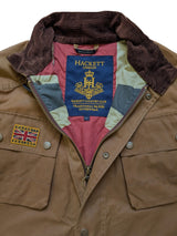 Hackett Rally Field Jacket M Light Brown Waxed England