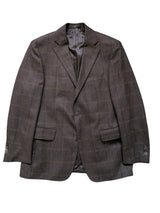 Daks London Sport Coat 38S Brown Plaid 2-button Wool