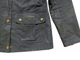 Barbour x William Morris Ladies Waxed Jacket S/M 6 US Blue Cotton RARE!