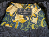 Barbour x William Morris Ladies Waxed Jacket S/M 6 US Blue Cotton RARE!