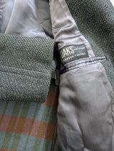 Vintage Daks London Tweed Coat 42R Grey/Brown Heavy Wool