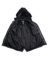Barbour x Land Rover Ladies Parka M/6 US Black Terrain Quilt Polyester