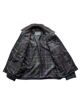 Barbour Jacket S Navy Blue Holme Tartan Padded Quilt Polyamide