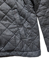 Barbour Jacket S Navy Blue Holme Tartan Padded Quilt Polyamide