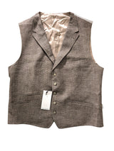Baumler Waistcoat/Vest XXXL/48R Oatmeal Brown Linen/Wool