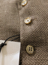 Baumler Waistcoat/Vest XXXL/48R Oatmeal Brown Linen/Wool