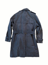 Paul Smith Belted Trench Coat M Soft Black Cotton Twill