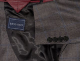 Benjamin Suit Earthy Grey Windowpane VBC Wool