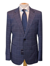 Benjamin Suit Soft Blue Plaid 2-Button REDA Wool