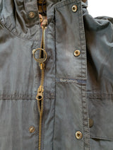 Barbour Jacket S/M Blue-Grey Durham Kagoule Waxed Cotton