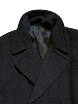Vintage John Collier Belted DB Great Coat L/42R Charcoal Heavy Wool