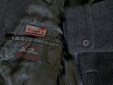 Vintage John Collier Belted DB Great Coat L/42R Charcoal Heavy Wool