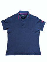 Barbour Polo Shirt L Navy Blue Cotton Pique