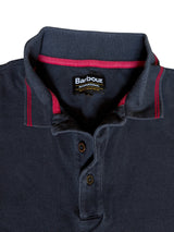 Barbour Polo Shirt L Navy Blue Cotton Pique