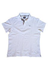 Barbour Polo Shirt L White Cotton Pique