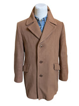 Vintage Shannon Long Pea Coat 42R Tobacco Brown Heavy Wool