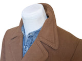 Vintage Shannon Long Pea Coat 42R Tobacco Brown Heavy Wool