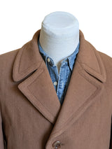 Vintage Shannon Long Pea Coat 42R Tobacco Brown Heavy Wool