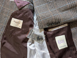TM Lewin Lovat Sport Coat 42R Mushroom Brown Plaid Wool