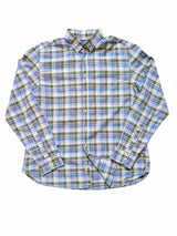 Hackett Shirt XL Multi-colored Plaid Albini Cotton/Linen