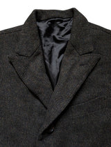 Alnis Bespoke Coat M/40S Olive-Grey Peak Lapel Wool