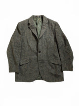 Vintage Daks London Sport Coat 41R Green Donegal Wool Tweed