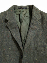 Vintage Daks London Sport Coat 41R Green Donegal Wool Tweed