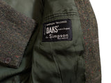 Vintage Daks London Sport Coat 41R Green Donegal Wool Tweed