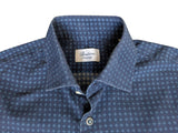 Stenströms Sport Shirt M Blue Geometric Cotton