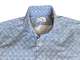 Stenströms Sport Shirt M Light Blue Geometric Cotton