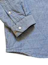 Barbour Shacket/Overshirt M Blue Chambray Quilted Cotton