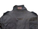 Barbour Ladies International Belted Waxed Jacket M/6 US Union Jack Black Cotton