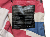 Barbour Ladies International Belted Waxed Jacket M/6 US Union Jack Black Cotton