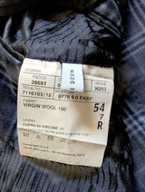 Corneliani Sport Coat 43/44R Blue Plaid Wool