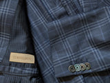 Corneliani Sport Coat 43/44R Blue Plaid Wool