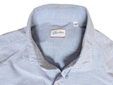 Slowear Glanshirt Shirt 40/M Slim Light Blue Check Cotton