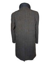 Vintage Dunn & Co. Scottish Tweed Balmacaan Raglan Coat M/40 Grey Teal Rust Plaid Wool