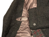 Vintage Hornes Royal Warrant Coat L/42R Charcoal 3-button Heavy Wool Tweed