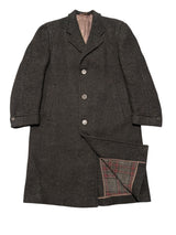 Vintage Hornes Royal Warrant Coat L/42R Charcoal 3-button Heavy Wool Tweed