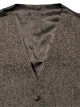 Marks & Spencer Abraham Moon Waistcoat/Vest M Charcoal Grey Herringbone Wool