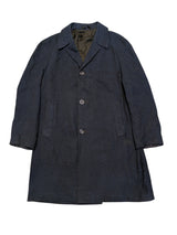 Vintage Burton Balmacaan Raglan Coat M/L Dark Charcoal Blue Twill Wool