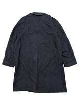 Vintage Burton Balmacaan Raglan Coat M/L Dark Charcoal Blue Twill Wool