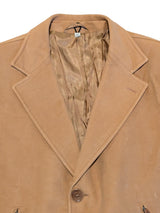 J. Peterman Coat M/40R Tan Duca Visconti Cotton Moleskin