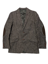 Marks & Spencer Abraham Moon Sport Coat 38R Grey Herringbone 2-button Wool Tweed