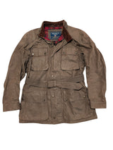 Hackett Belted Field Jacket M Soft Brown Waxed England