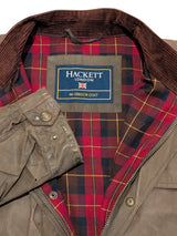 Hackett Belted Field Jacket M Soft Brown Waxed England