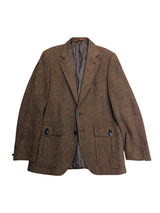 Vintage British Sport Coat 38R Brown 2-button Wool